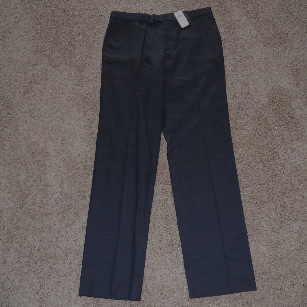 Banana Republic Standard Fit Monogram Dress Pant size 34/36 Navy
